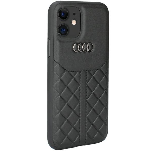Audi natūralios odos iPhone 11 / Xr 6.1″ juodos spalvos kietas dėklas AU-TPUPCIP11R-Q8/D1-BK aprašymas - Prekės nuotrauka