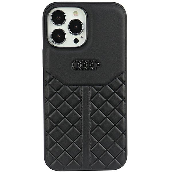Audi natūralios odos iPhone 13 Pro Max 6.7″ juodos spalvos kietas dėklas AU-TPUPCIP13 PM-Q8/D1-BK aprašymas - Prekės nuotrauka