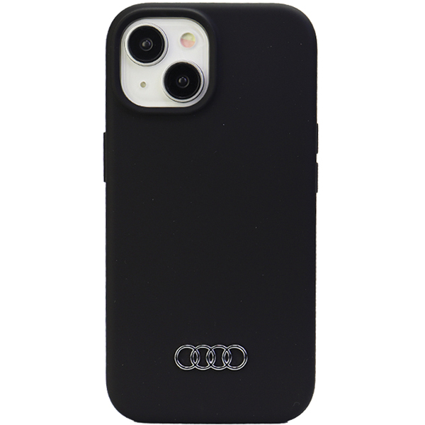 Audi silikoninis dėklas iPhone 15 Plus / 14 Plus 6.7″ juodos spalvos kietas dėklas AU-LSRIP15M-Q3/D1-BK aprašymas - Prekės nuotrauka