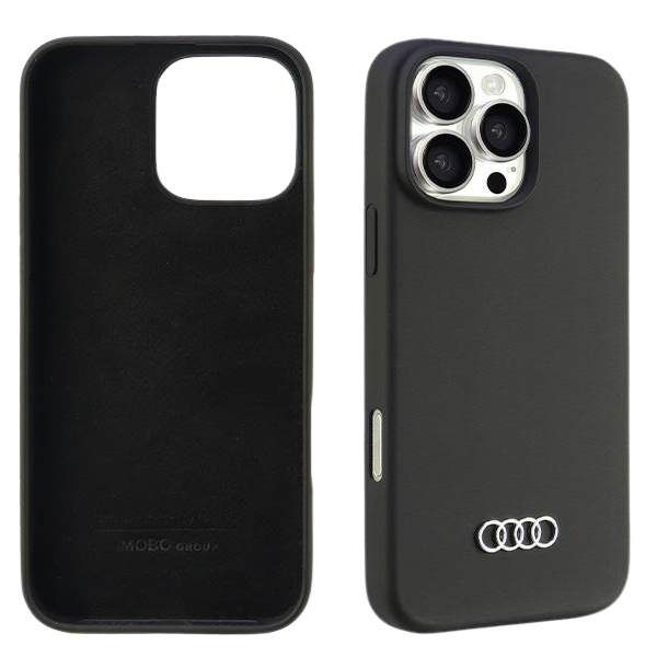 Audi silikoninis dėklas iPhone 16 Pro Max 6.9″ juodos spalvos kietas dėklas AU-LSRIP16PM-Q3/D1-BK aprašymas - Prekės nuotrauka