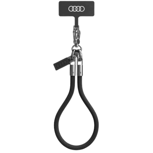 Audi virvelė telefonui 28cm 8mm juodos spalvos AU-HSL8-R8/D1-BK aprašymas - Prekės nuotrauka Audi virvelė telefonui 28cm 8mm juodos spalvos AU-HSL8-R8/D1-BK aprašymas - Prekės nuotrauka