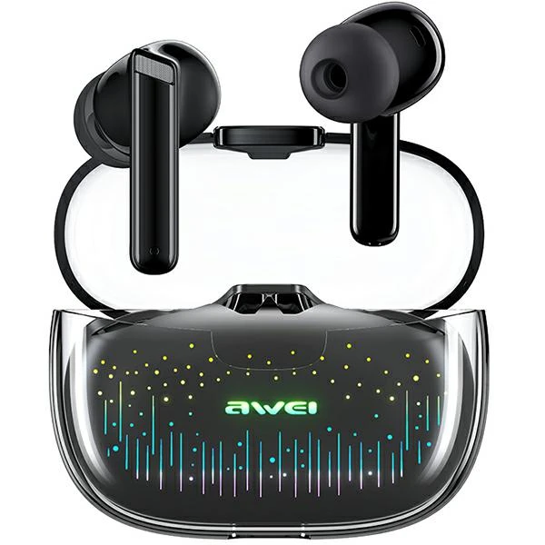 Ausinės Bluetooth 5.3 AWEI T52 Pro2 TWS juodos spalvos aprašymas - Prekės nuotrauka Ausinės Bluetooth 5.3 AWEI T52 Pro2 TWS juodos spalvos aprašymas - Prekės nuotrauka