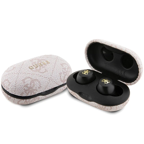 Ausinės Bluetooth TWS + ENC Guess 4G Metal GUTWSP4EGP rožinės spalvos aprašymas - Prekės nuotrauka Ausinės Bluetooth TWS + ENC Guess 4G Metal GUTWSP4EGP rožinės spalvos aprašymas - Prekės nuotrauka