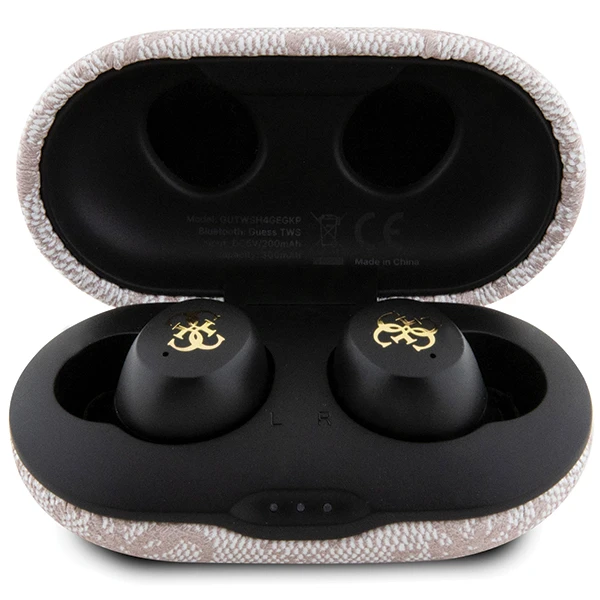 Ausinės Bluetooth TWS + ENC Guess 4G Metal GUTWSP4EGP rožinės spalvos aprašymas - Prekės nuotrauka Ausinės Bluetooth TWS + ENC Guess 4G Metal GUTWSP4EGP rožinės spalvos aprašymas - Prekės nuotrauka