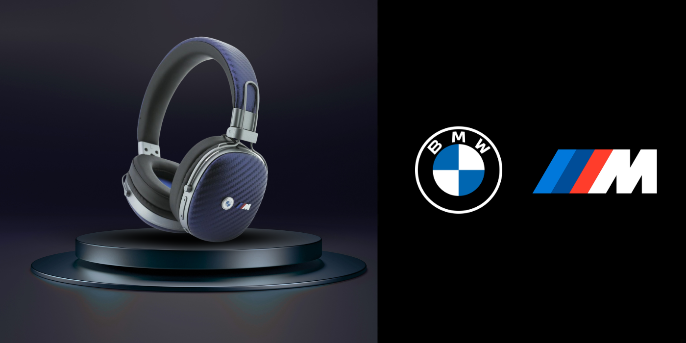 Ausinės BMW Carbon Metal Parts ir Logos Bluetooth ENC tamsiai mėlynos aprašymas - Prekės nuotrauka