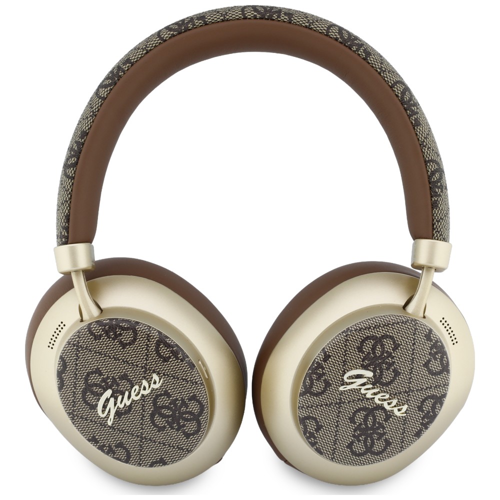 Ausinės „Guess Bluetooth ENC 4G Auksinė Script Metal“, rudos spalvos aprašymas - Prekės nuotrauka