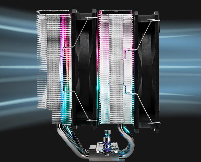 Fortron Aušintuvas procesoriui FSP MP7 DUAL TOWER ARGB PWM LGA1851/1700/120 AM4/AM5 POO00 aprašymas - Prekės nuotrauka Fortron Aušintuvas procesoriui FSP MP7 DUAL TOWER ARGB PWM LGA1851/1700/120 AM4/AM5 POO00 aprašymas - Prekės nuotrauka