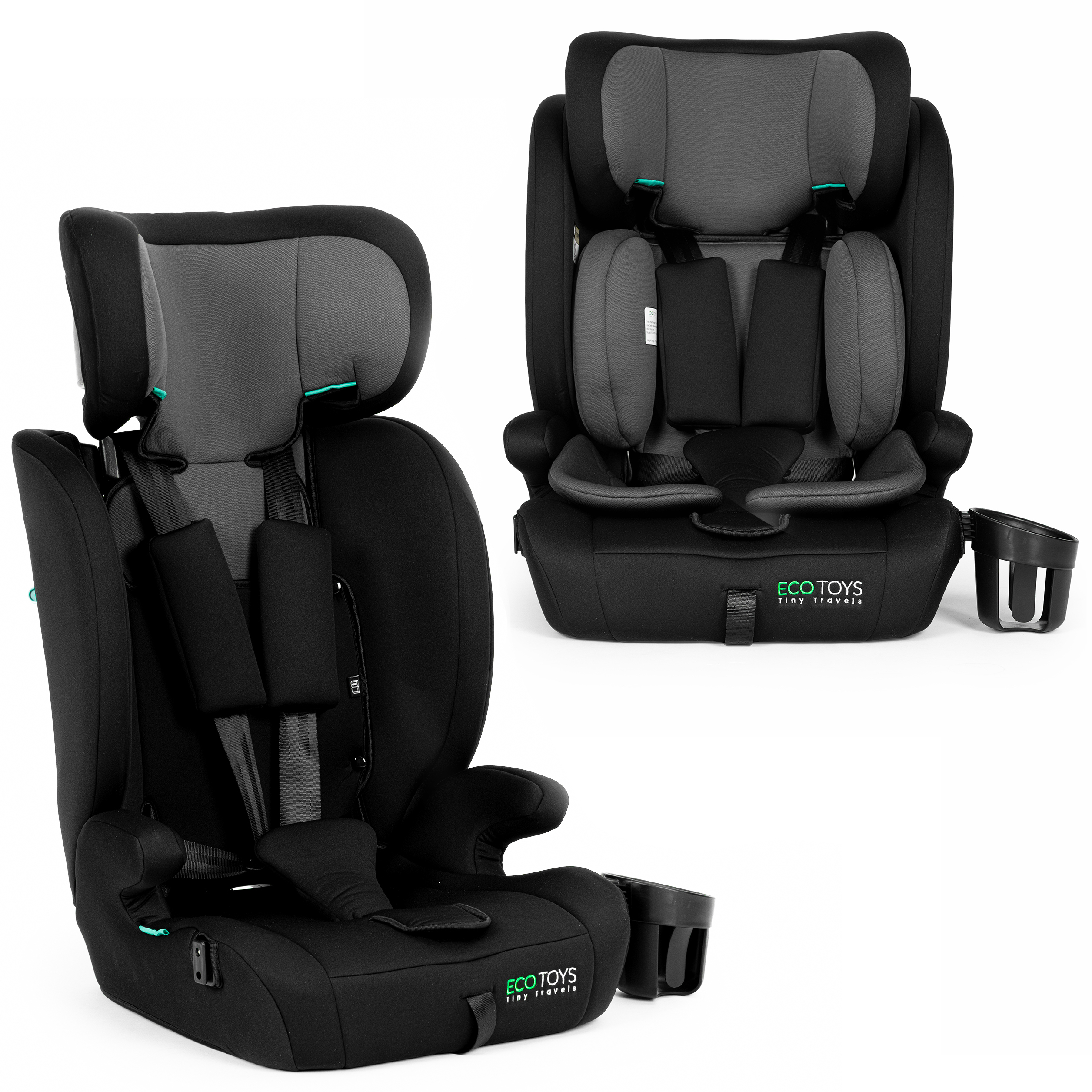 Automobilinė kėdutė vaikams 76–150 cm ūgio R129 su puodelio laikikliu ECOTOYS aprašymas - Prekės nuotrauka