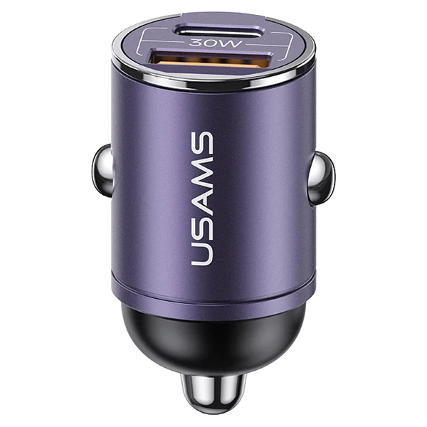 Automobilinis įkroviklis 30W PD USB-C + USB Fas Charge With Built-In Ring USAMS C38 CC206CC01 (US-CC206) violetinės spalvos aprašymas - Prekės nuotrauka Automobilinis įkroviklis 30W PD USB-C + USB Fas Charge With Built-In Ring USAMS C38 CC206CC01 (US-CC206) violetinės spalvos aprašymas - Prekės nuotrauka
