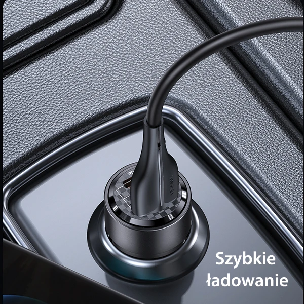Automobilinis įkroviklis 60W Fast Charge USAMS C39 USB+USB-C juodos spalvos CC208CC01 (US-CC208) aprašymas - Prekės nuotrauka Automobilinis įkroviklis 60W Fast Charge USAMS C39 USB+USB-C juodos spalvos CC208CC01 (US-CC208) aprašymas - Prekės nuotrauka