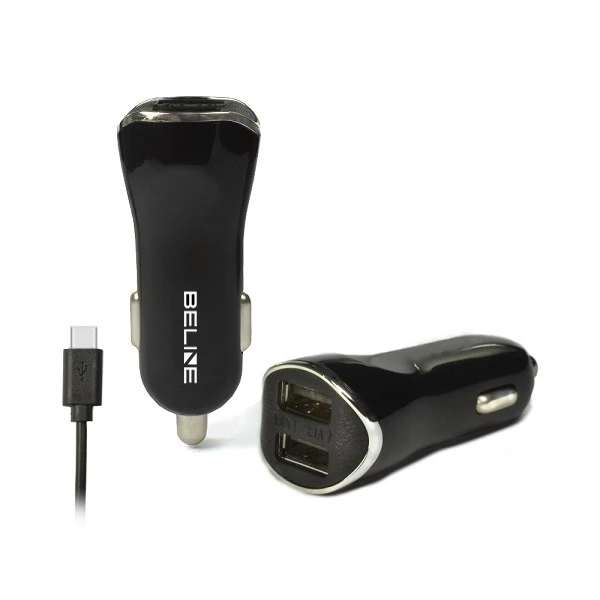 Automobilinis įkroviklis Beline 2xUSB + USB-C 2,1A juodos spalvos aprašymas - Prekės nuotrauka Automobilinis įkroviklis Beline 2xUSB + USB-C 2,1A juodos spalvos aprašymas - Prekės nuotrauka