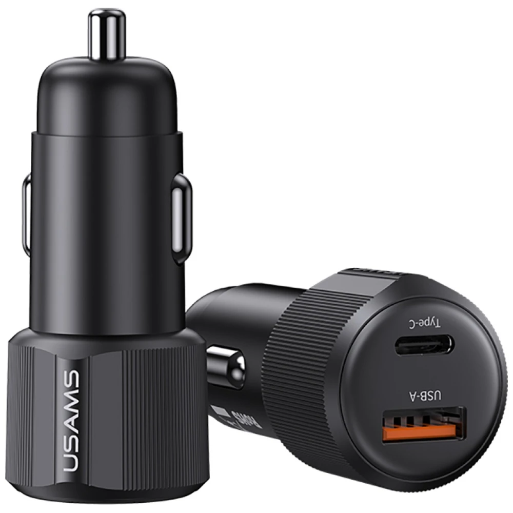 Automobilinis įkroviklis USAMS YT Series CC283 60W 1xUSB-A 1xUSB-C juodos spalvos aprašymas - Prekės nuotrauka Automobilinis įkroviklis USAMS YT Series CC283 60W 1xUSB-A 1xUSB-C juodos spalvos aprašymas - Prekės nuotrauka