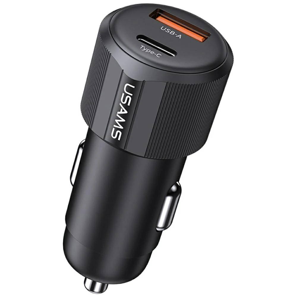 Automobilinis įkroviklis USAMS YT Series CC283 60W 1xUSB-A 1xUSB-C juodos spalvos aprašymas - Prekės nuotrauka Automobilinis įkroviklis USAMS YT Series CC283 60W 1xUSB-A 1xUSB-C juodos spalvos aprašymas - Prekės nuotrauka