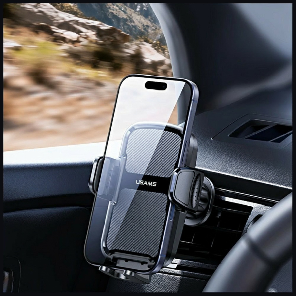 Automobilinis laikiklis USAMS ZJ085 for air vent juodos spalvos aprašymas - Prekės nuotrauka Automobilinis laikiklis USAMS ZJ085 for air vent juodos spalvos aprašymas - Prekės nuotrauka