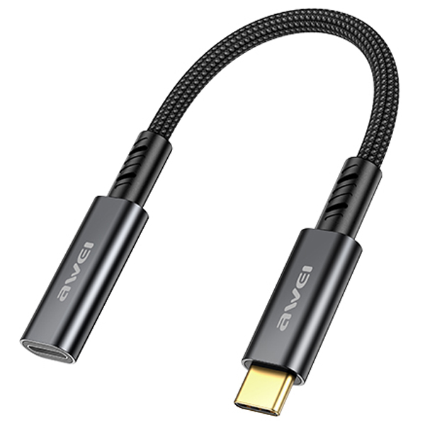 AWEI Adapteris CL-216T USB-C/USB-C juodas aprašymas - Prekės nuotrauka AWEI Adapteris CL-216T USB-C/USB-C juodas aprašymas - Prekės nuotrauka