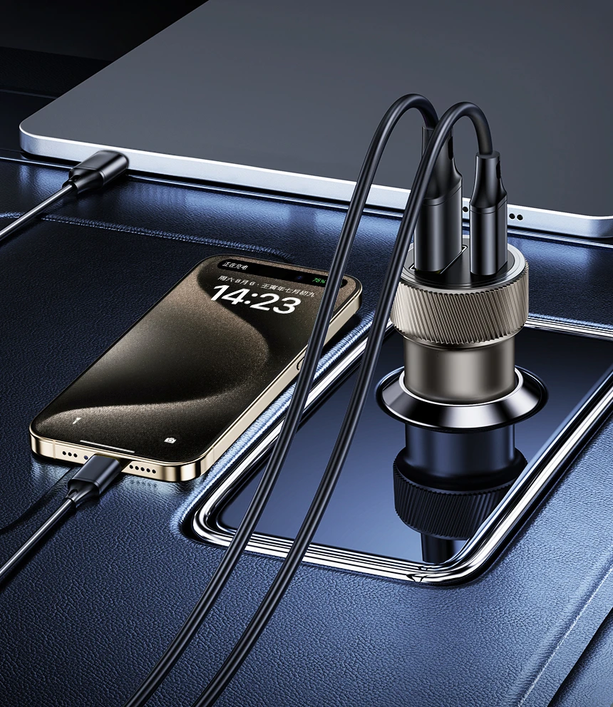 AWEI automobilinis įkroviklis C-857 33W USB+USB-C rudos spalvos aprašymas - Prekės nuotrauka AWEI automobilinis įkroviklis C-857 33W USB+USB-C rudos spalvos aprašymas - Prekės nuotrauka