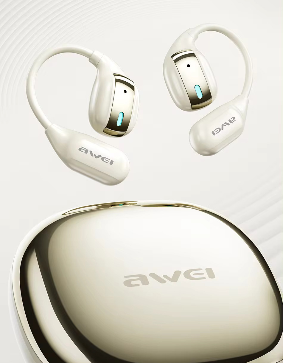 AWEI Bluetooth 5.4 TZ12+ Ausinės su įkrovimo stotele, juodos spalvos aprašymas - Prekės nuotrauka