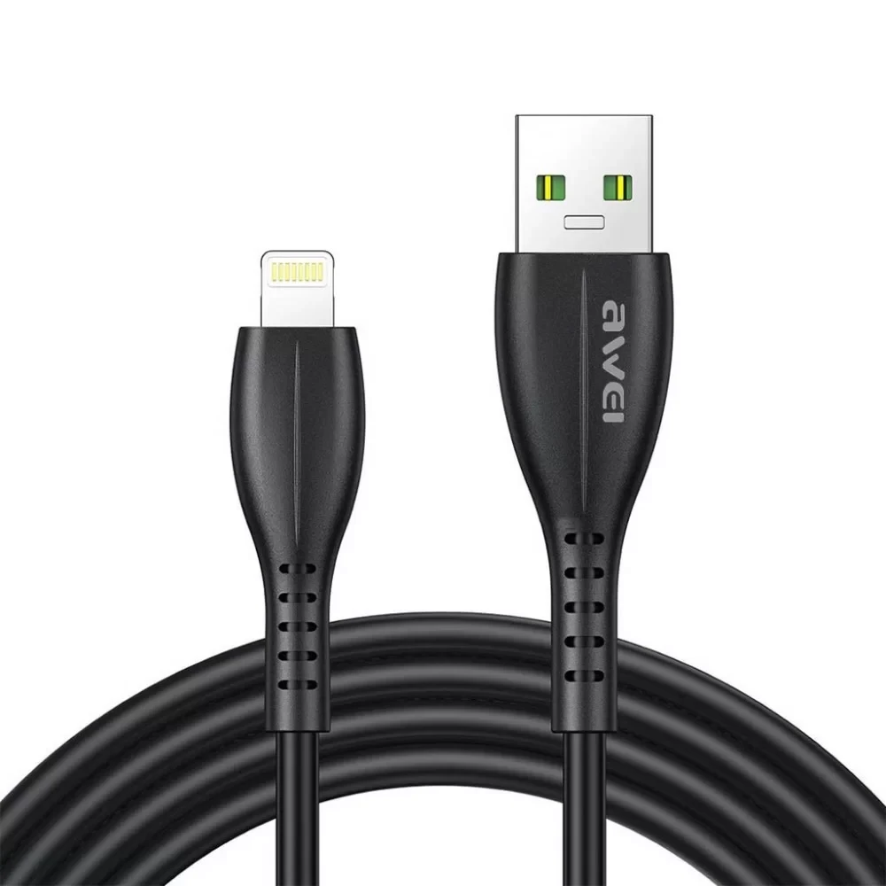 AWEI CL-115L USB į Lightning Kabelis juodos spalvos aprašymas - Prekės nuotrauka AWEI CL-115L USB į Lightning Kabelis juodos spalvos aprašymas - Prekės nuotrauka