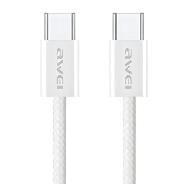 AWEI CL-219T USB-C į USB-C60W juodos spalvos Apple iPhone 15 kabelis aprašymas - Prekės nuotrauka AWEI CL-219T USB-C į USB-C60W juodos spalvos Apple iPhone 15 kabelis aprašymas - Prekės nuotrauka