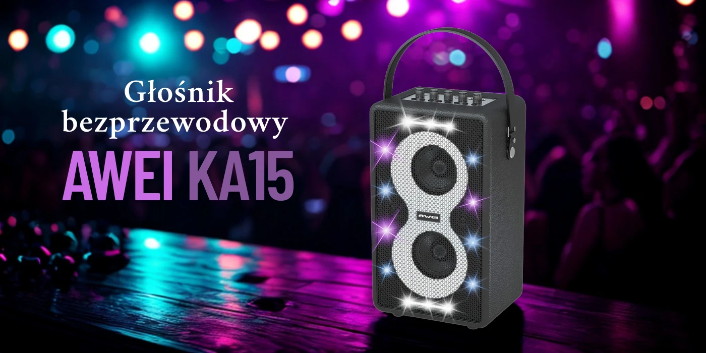 AWEI KA15 Bluetooth 5.3 70W belaidė kolonėlė juodos spalvos aprašymas - Prekės nuotrauka