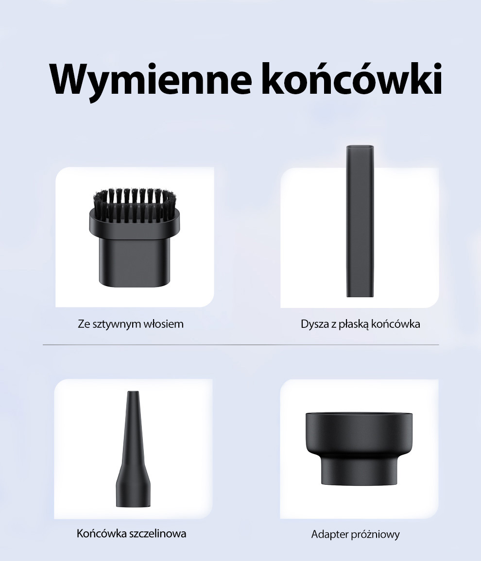 AWEI Mini nešiojamasis dulkių siurblys V2 su dulkių indikatoriumi, juodas aprašymas - Prekės nuotrauka
