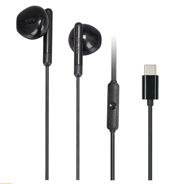 AWEI PC-6T USB-C stereofoninės ausinės, juodos spalvos aprašymas - Prekės nuotrauka