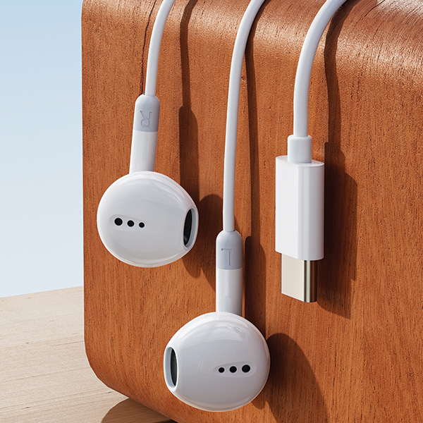 AWEI PC-6T USB-C stereofoninės ausinės, juodos spalvos aprašymas - Prekės nuotrauka