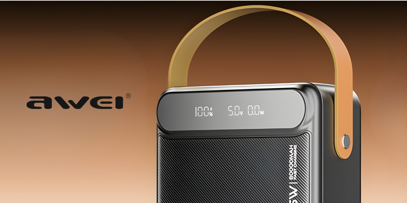 Awei PowerBank P102K 80000 mAh 22,5W PD 2xUSB-C 3xUSB-A juoda aprašymas - Prekės nuotrauka Awei PowerBank P102K 80000 mAh 22,5W PD 2xUSB-C 3xUSB-A juoda aprašymas - Prekės nuotrauka