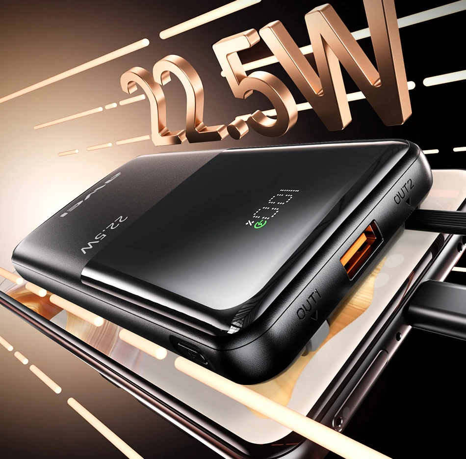 AWEI PowerBank P76K 10000mAh 22.5W juodos spalvos Digital Ekranas aprašymas - Prekės nuotrauka AWEI PowerBank P76K 10000mAh 22.5W juodos spalvos Digital Ekranas aprašymas - Prekės nuotrauka
