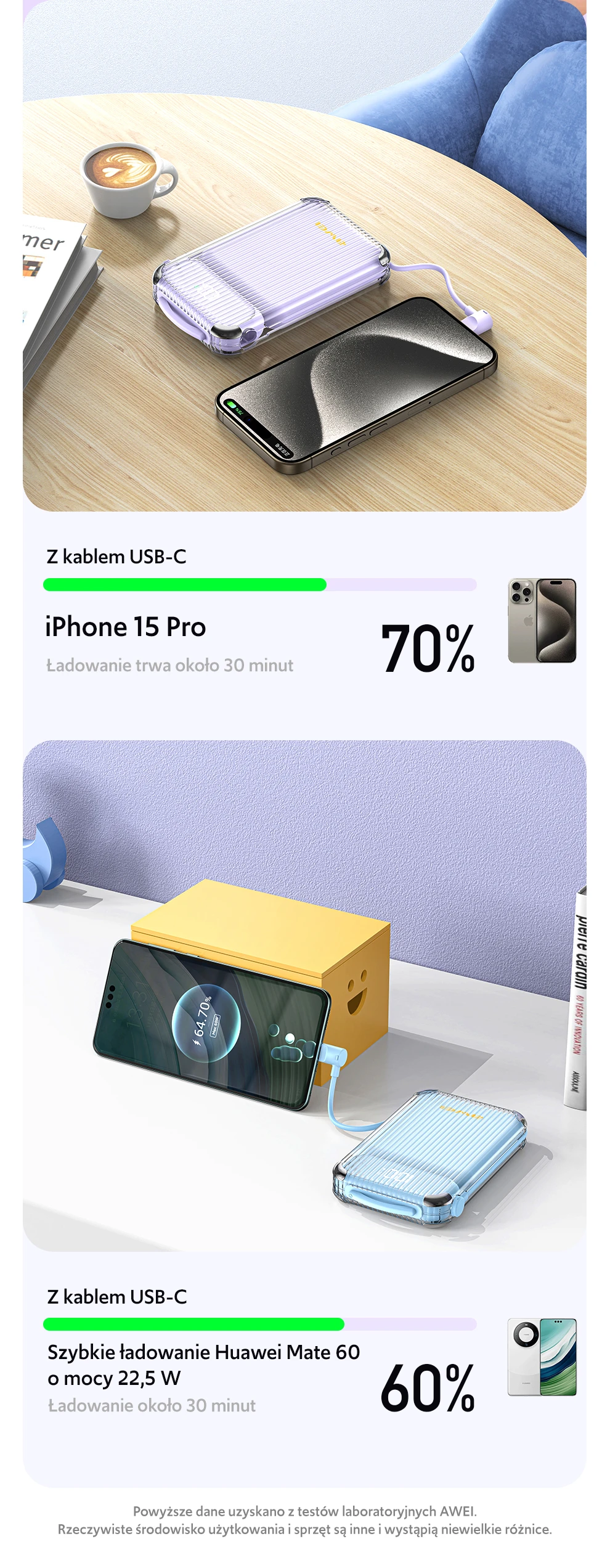 AWEI PowerBank P89K 10000mAh 38,5W juodos spalvos + kabelis PD/Lightning aprašymas - Prekės nuotrauka AWEI PowerBank P89K 10000mAh 38,5W juodos spalvos + kabelis PD/Lightning aprašymas - Prekės nuotrauka
