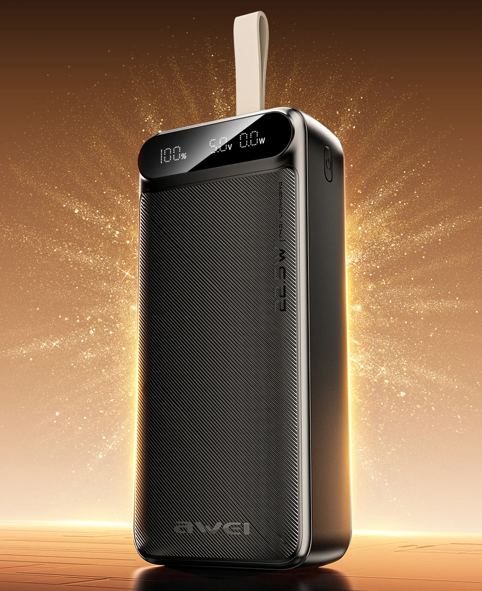 AWEI PowerBank PA-12 30000mAh 22.5W juodos spalvos aprašymas - Prekės nuotrauka AWEI PowerBank PA-12 30000mAh 22.5W juodos spalvos aprašymas - Prekės nuotrauka