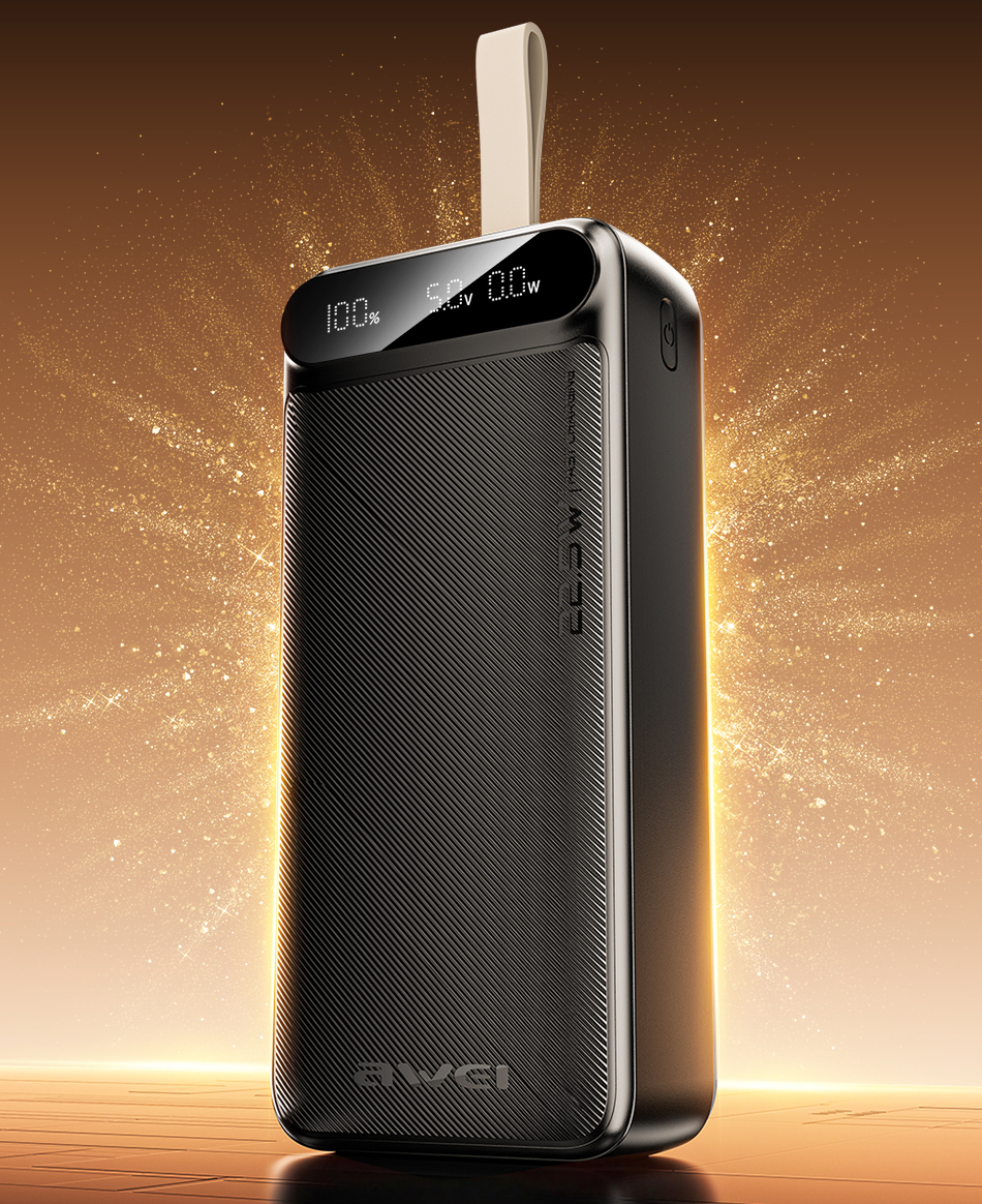 AWEI PowerBank PA-13 50000mAh 22.5W juodos spalvos aprašymas - Prekės nuotrauka AWEI PowerBank PA-13 50000mAh 22.5W juodos spalvos aprašymas - Prekės nuotrauka
