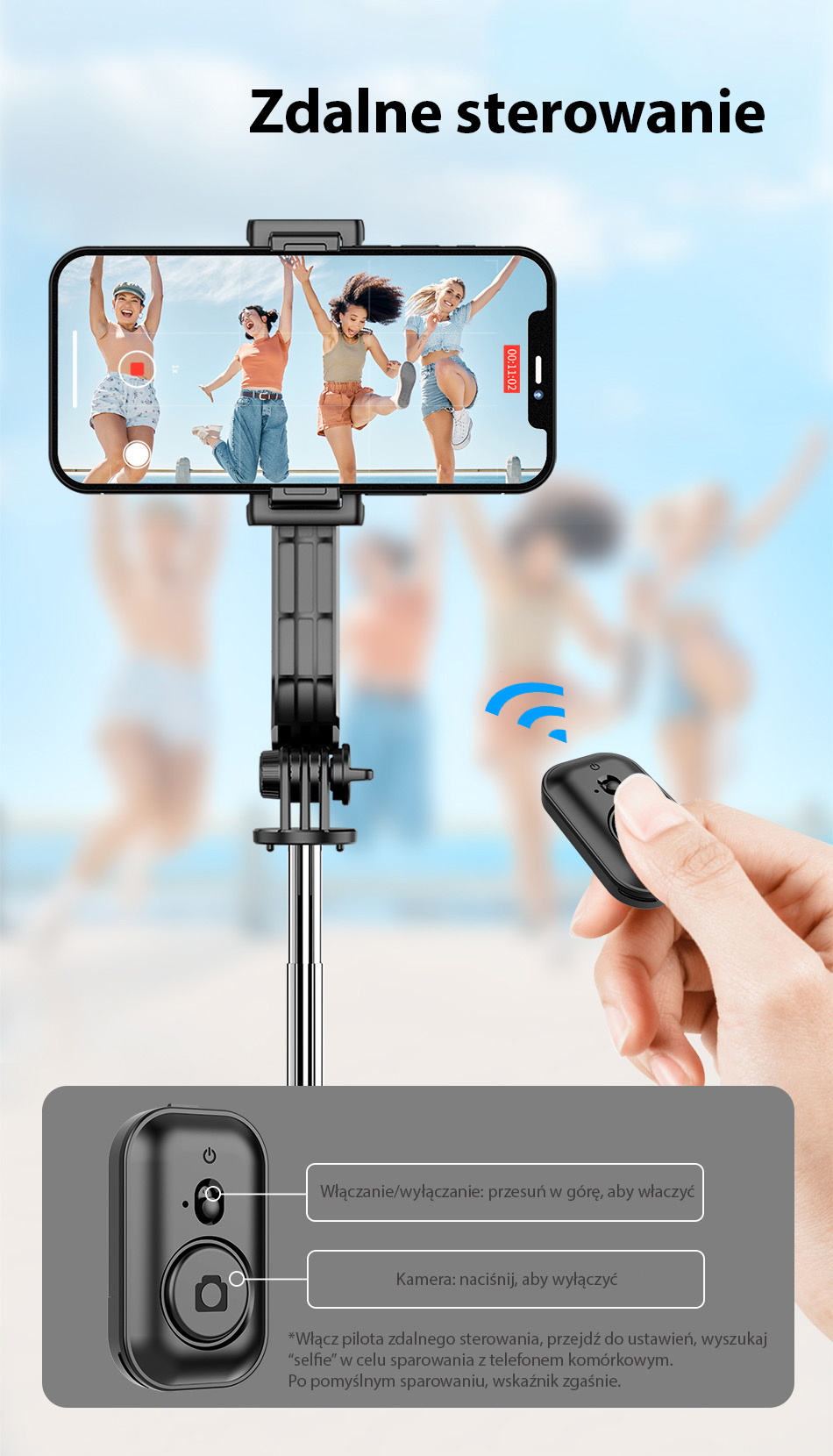 AWEI Selfie Stick X49 juodos spalvos aprašymas - Prekės nuotrauka AWEI Selfie Stick X49 juodos spalvos aprašymas - Prekės nuotrauka
