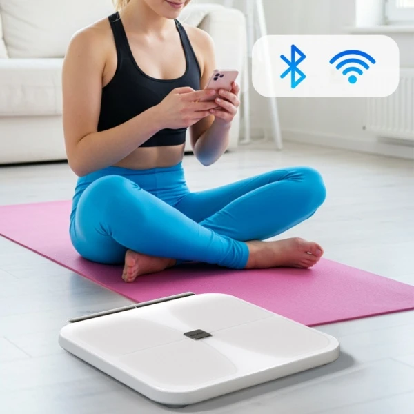 AWEI SS1 multifunkcinės kūno svarstyklės Bluetooth 5.0 500mAh baltos spalvos aprašymas - Prekės nuotrauka AWEI SS1 multifunkcinės kūno svarstyklės Bluetooth 5.0 500mAh baltos spalvos aprašymas - Prekės nuotrauka
