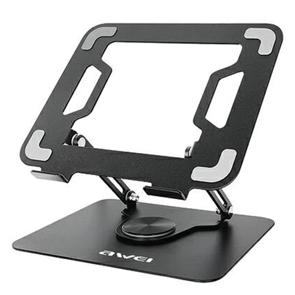 AWEI X46 Rotating Nešiojamas kompiuteris Desk Holder juodos spalvos aprašymas - Prekės nuotrauka