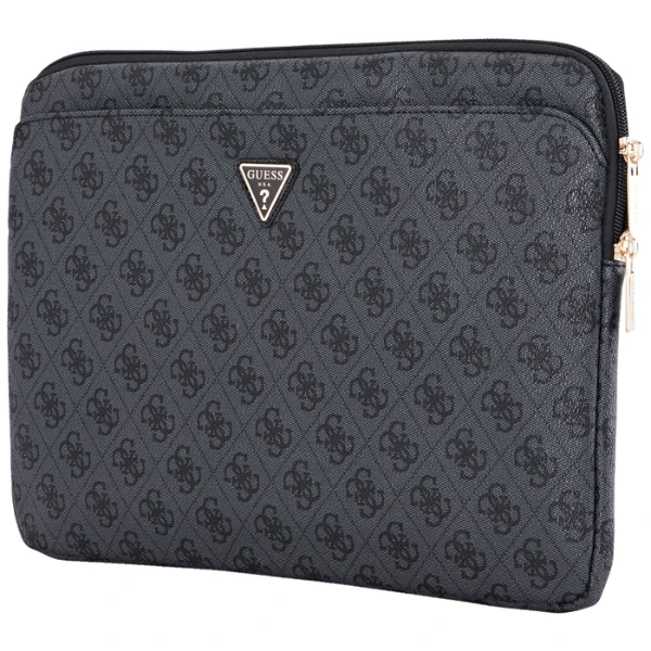 Bag Guess Sleeve 14″ 4G Zipper Pocket Triangle Logo juodos spalvos aprašymas - Prekės nuotrauka Bag Guess Sleeve 14″ 4G Zipper Pocket Triangle Logo juodos spalvos aprašymas - Prekės nuotrauka
