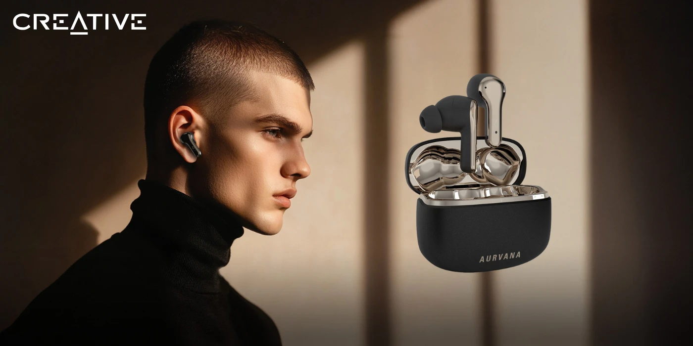 Belaidės ausinės Creative Aurvana Ace SXFI Bluetooth 5.3 ANC juodos spalvos aprašymas - Prekės nuotrauka Belaidės ausinės Creative Aurvana Ace SXFI Bluetooth 5.3 ANC juodos spalvos aprašymas - Prekės nuotrauka