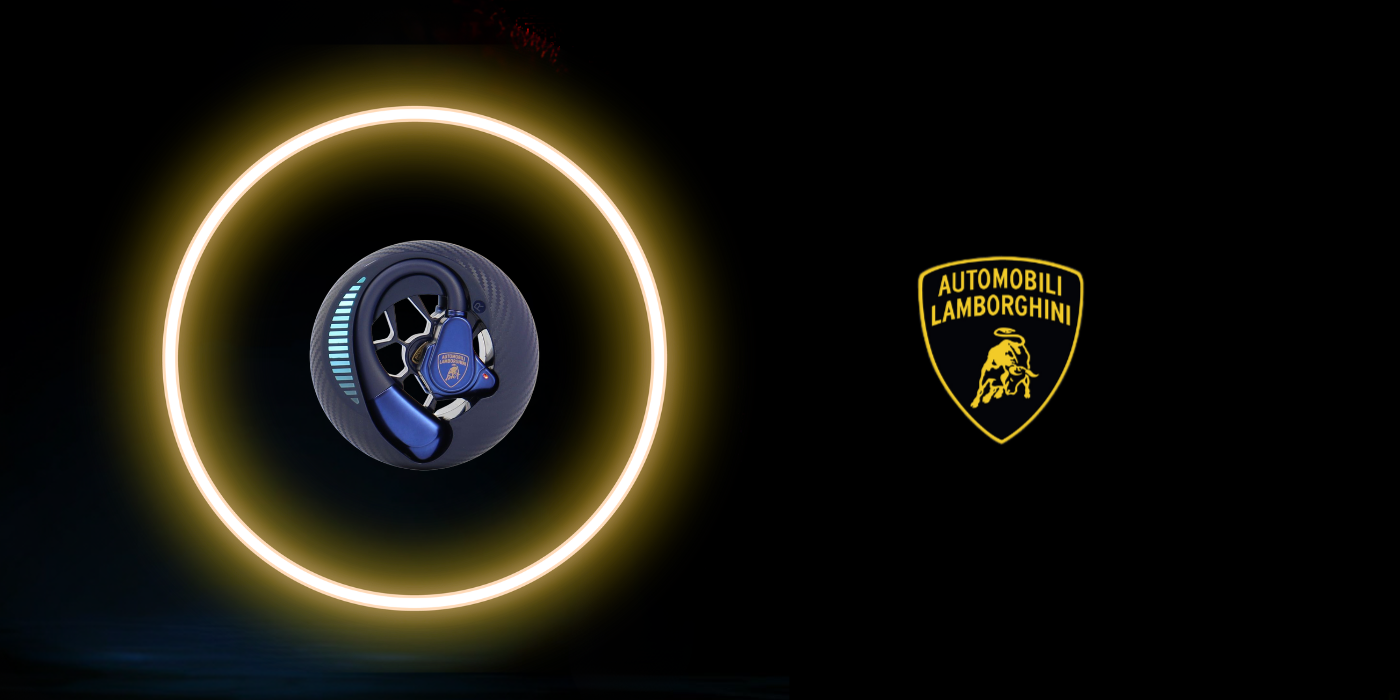 Audi Belaidės Ausinės Lamborghini D1 Open Air mėlynos spalvos aprašymas - Prekės nuotrauka