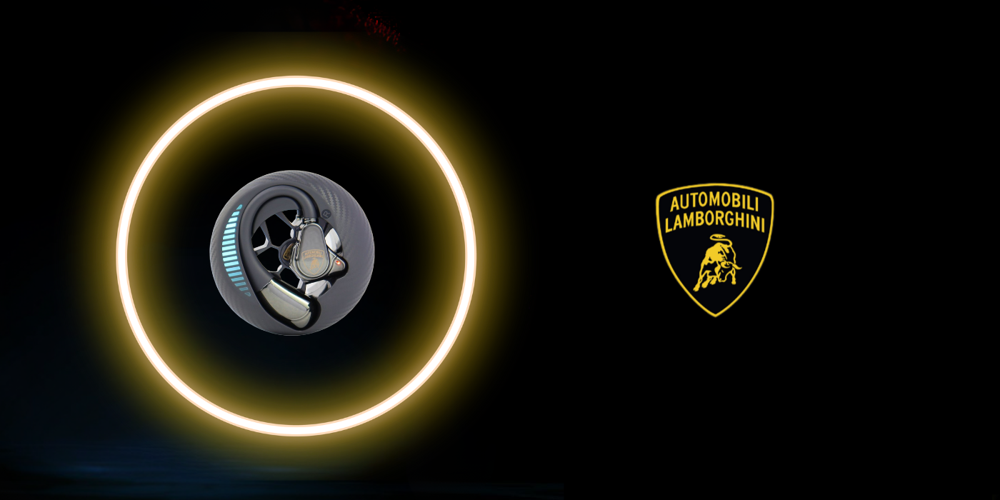 Audi Belaidės Ausinės Lamborghini D1 Open Air pilkos spalvos aprašymas - Prekės nuotrauka