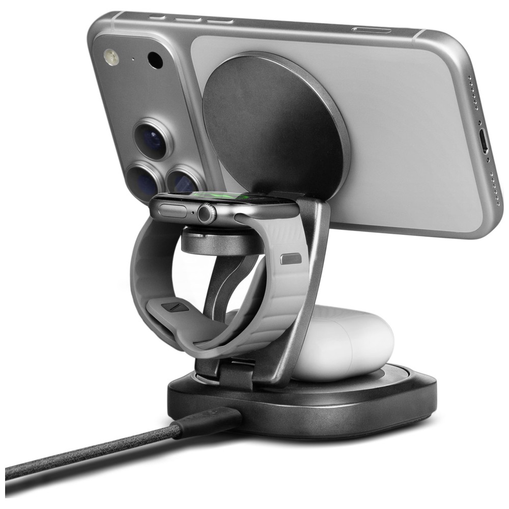Belaidis įkroviklis Energea Alumag GYRO 360 Rotating Qi2.2 25W Foldable gunmetal aprašymas - Prekės nuotrauka Belaidis įkroviklis Energea Alumag GYRO 360 Rotating Qi2.2 25W Foldable gunmetal aprašymas - Prekės nuotrauka
