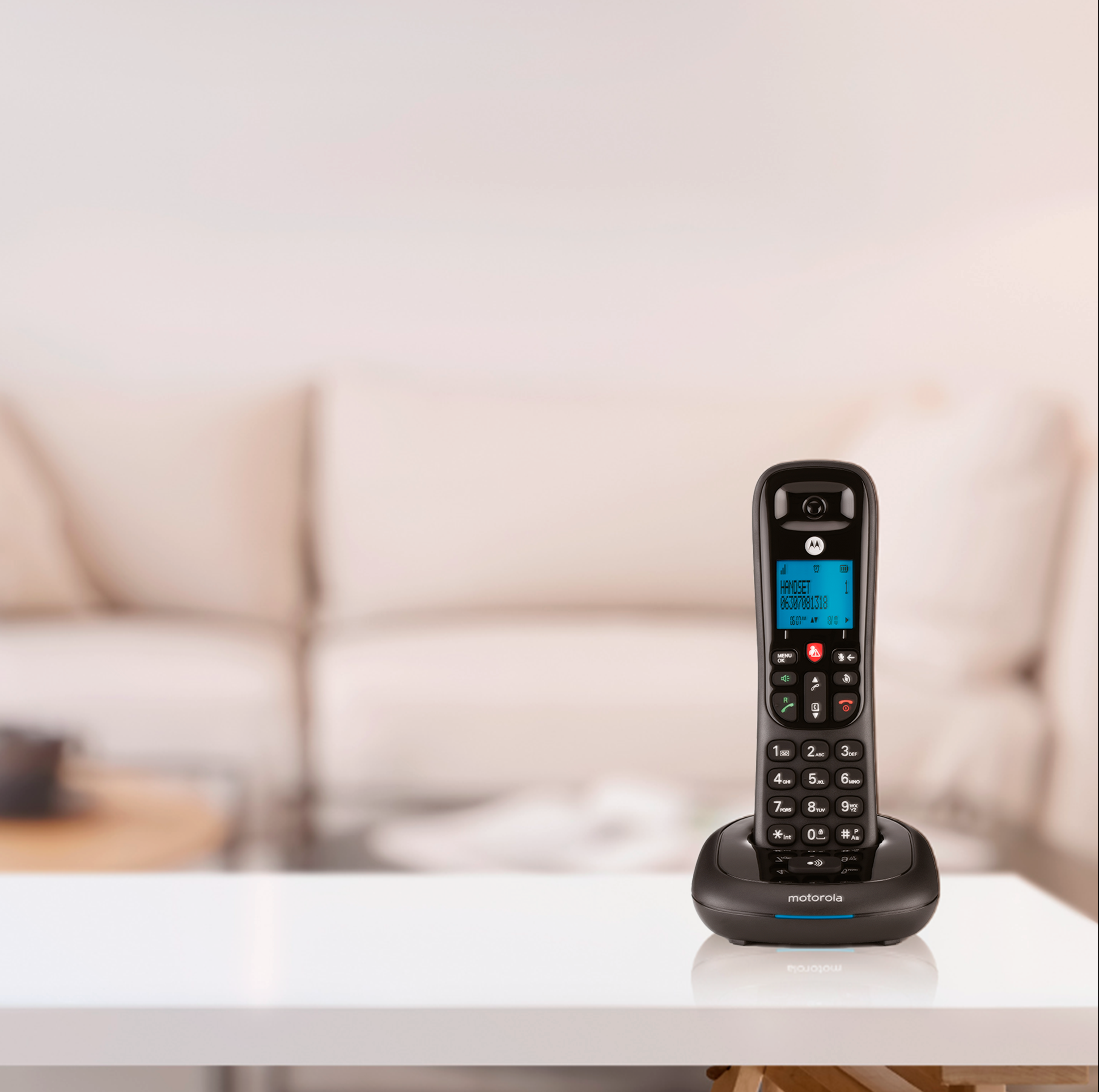 Belaidis stacionarus telefonas Motorola CD4001 juodas aprašymas - Prekės nuotrauka