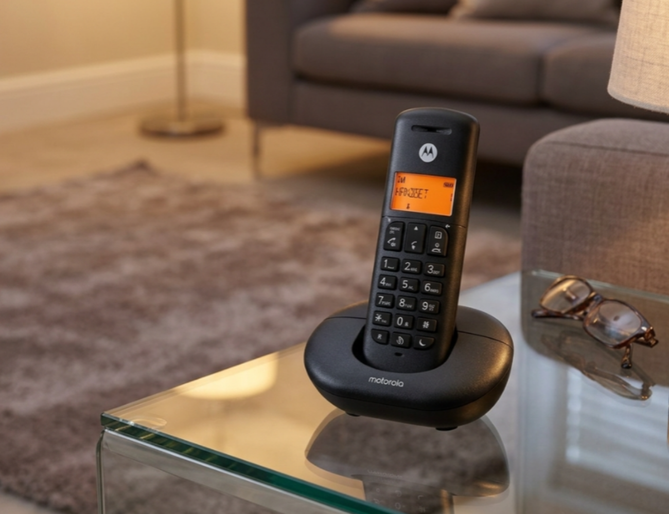 Motorola Wireless Landline Phone | E201 | Built-in display | Juodas aprašymas - Prekės nuotrauka