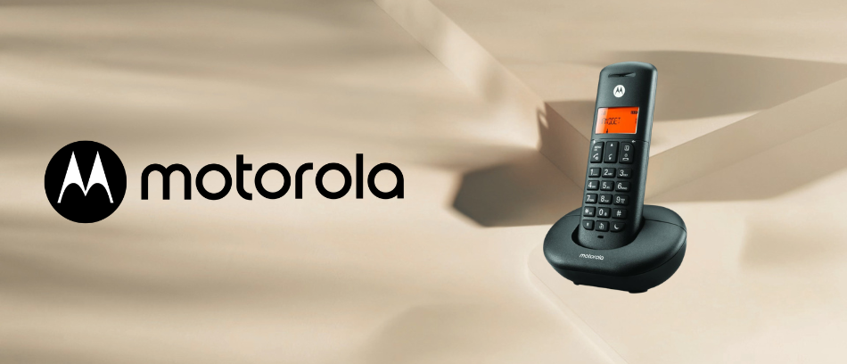 Motorola Wireless Landline Phone | E201 | Built-in display | Juodas aprašymas - Prekės nuotrauka