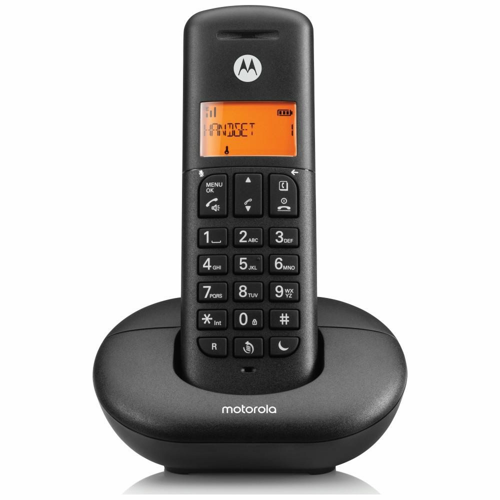 Motorola Wireless Landline Phone | E201 | Built-in display | Juodas aprašymas - Prekės nuotrauka