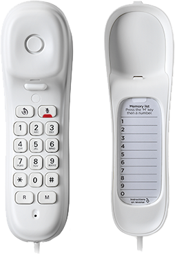 Belaidis telefonas su sieniniu laikikliu Motorola CT50 baltas aprašymas - Prekės nuotrauka