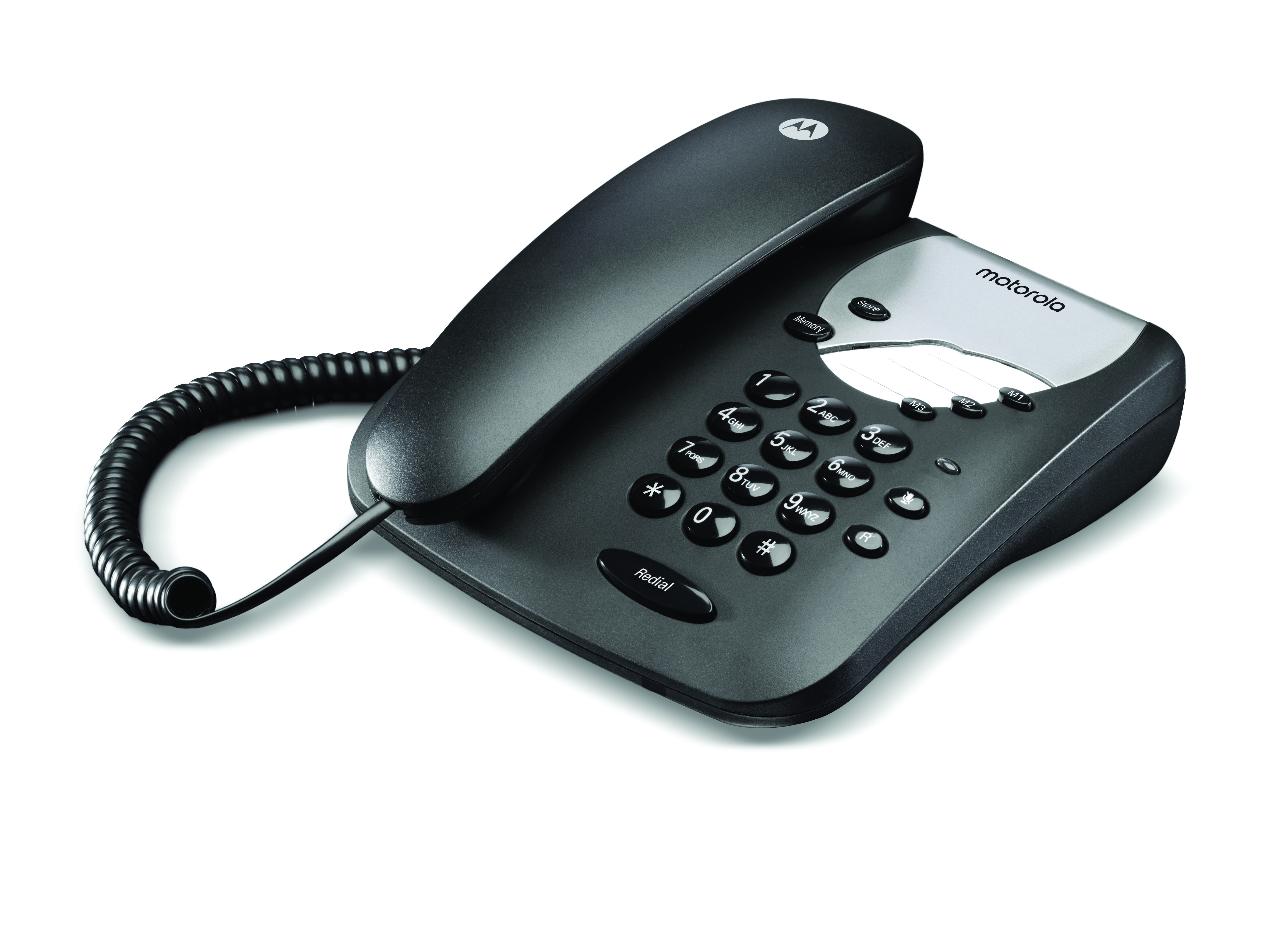 Belaidis telefonas su sieniniu laikikliu Motorola CT1 juodos spalvos aprašymas - Prekės nuotrauka