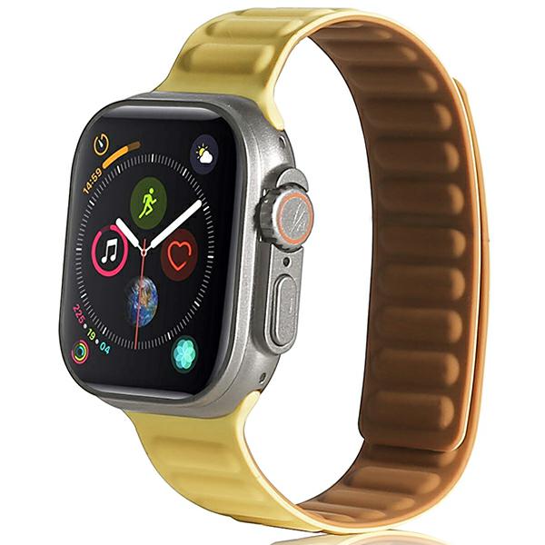 Beline Apple Watch Magnetic apyrankė42/44/45/49mm geltonos spalvos aprašymas - Prekės nuotrauka