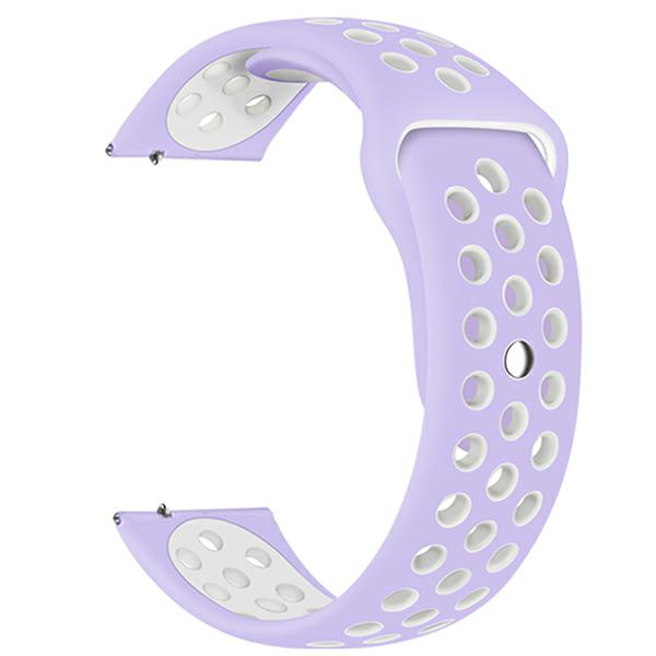 Beline apyrankė Watch 20mm Sport silikoninė violetinės/baltos spalvos dėžutėje aprašymas - Prekės nuotrauka