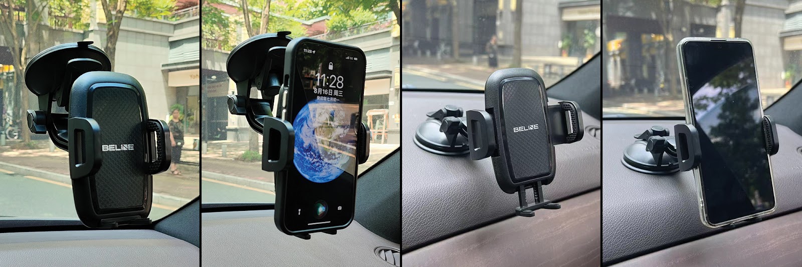 Beline BLNCH022w1 automobilinis laikiklis prietaisų skydeliui / priekiniam stiklui (2in1 prietaisų skydeliui / priekiniam stiklui) aprašymas - Prekės nuotrauka