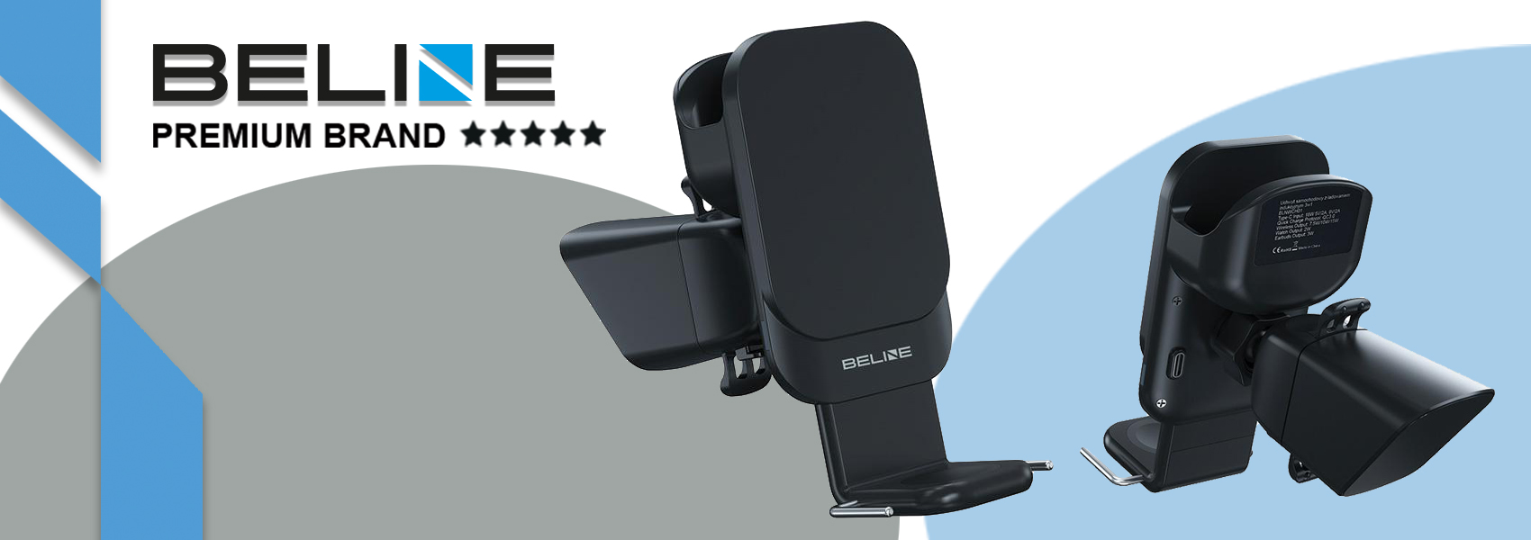 Beline car holder with inductive charging BLNWCH01 3in1 Išmanusis telefonas/iWatch/Airpods aprašymas - Prekės nuotrauka Beline car holder with inductive charging BLNWCH01 3in1 Išmanusis telefonas/iWatch/Airpods aprašymas - Prekės nuotrauka